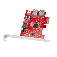 PCI-E Naar USB 3.0 Uitbreidingskaartadapter 4-Pins met Twee USB 3.0-Poorten aan de Achterkant Uitbreidingskaart Pcie Riser NEC720200AF