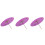 3Pièces Ombrelle Classique Violet En Bambou Pour Décor Et 4