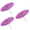 3Pièces Ombrelle Classique Violet En Bambou Pour Décor Et 7