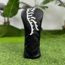 (Black- Driver 1) HOT Tiger Golf Wood Head Cover Headcover PU Driver Fairway Hybrid Club Cover