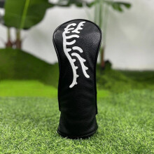 (Black- Wood 3/5) HOT Tiger Golf Wood Head Cover Headcover PU Driver Fairway Hybrid Club Cover