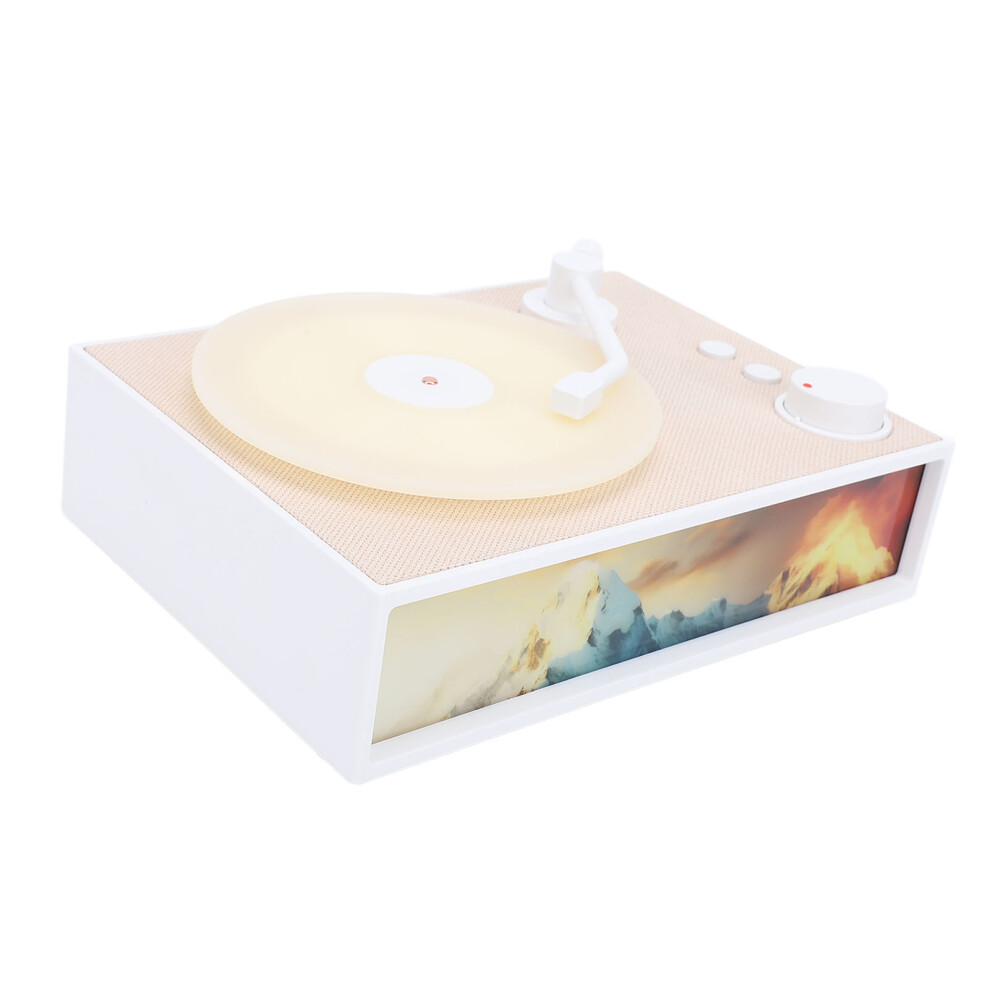 Vintage Record Player With Aroma Diffuser, Bluetooth 5.3, Portable White 4281386415510