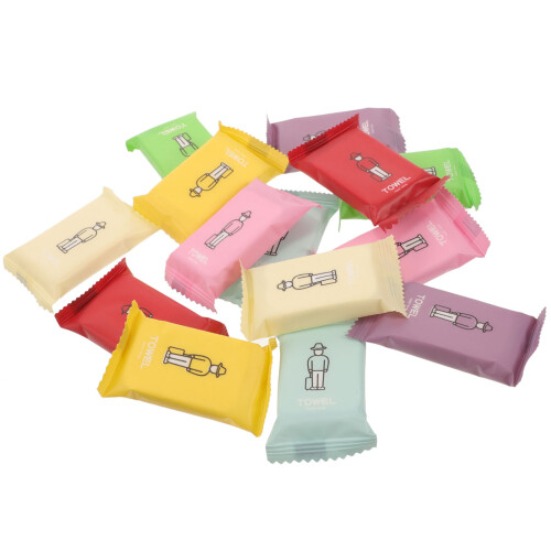 42Pièces Serviettes Compressées Coton Assorties Usage Maison Voyage 1