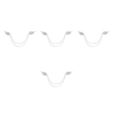 4Pièces Broches Argentées En De Zinc Pour