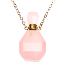 3Pièces Flacon Pendentif En Fluorite Rose, Et