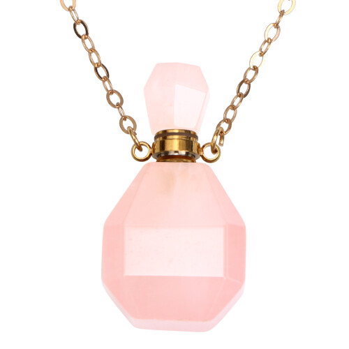 3Pièces Flacon Pendentif En Fluorite Rose, Et