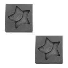 2Pièces Moules En Graphite Noir Pour Fonte Métal DIY Complexes