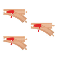 3Pièces Pont Rails En Bois Multi, Jeu Éducatif Pour Enfants