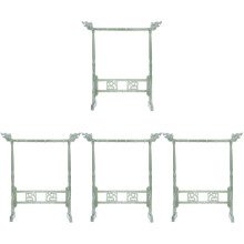 4Pcs Practical Light Green Calligraphy Brush Storage Rack with Hooks
