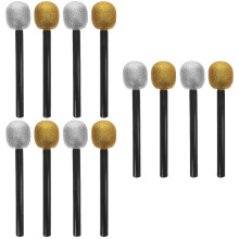 12Pcs Lightweight Kids Microphone Toys Fake Plastic Props for Parties