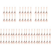 168Pièces Cuillères Mini Jetables Rose Or Parfaites Pour Apéritifs