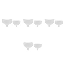 8Pcs White Plastic Wide Mouth Funnels for Cooking and Liquid Filling