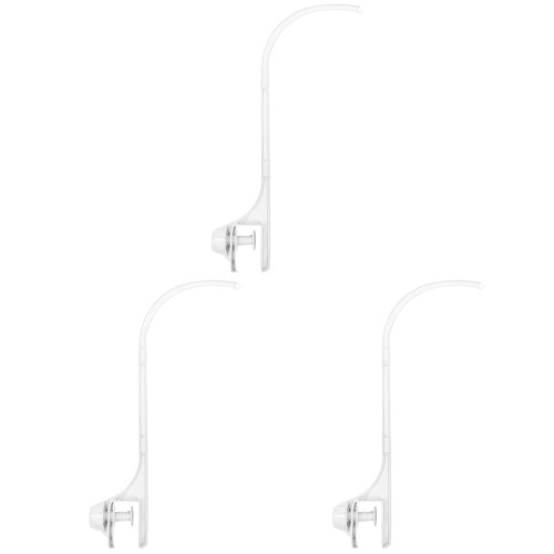 3St Wit Plastic Bedbel Mobiel Arm Met Verstelbare Wieg Houder