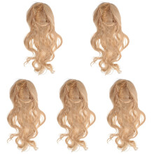 5St Gouden Hoge Temperatuurvezel Rocker Cosplay Pruik Voor Halloween