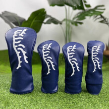(Blue 1+3+5+UT(4PCS SET)) HOT Tiger Golf Wood Head Cover Headcover PU Driver Fairway Hybrid Club Cover