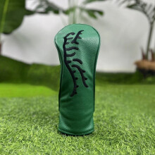 (Green- Wood 3/5) HOT Tiger Golf Wood Head Cover Headcover PU Driver Fairway Hybrid Club Cover