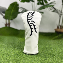 (White- Driver 1) HOT Tiger Golf Wood Head Cover Headcover PU Driver Fairway Hybrid Club Cover