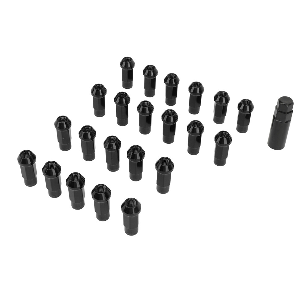 22Pcs Universal Forged Lug Nuts M12x1.5 Black 7055741606465