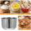 3Pièces Batterie Cuisson Acier Argent Pot Multi-Usage Cuiseur 6