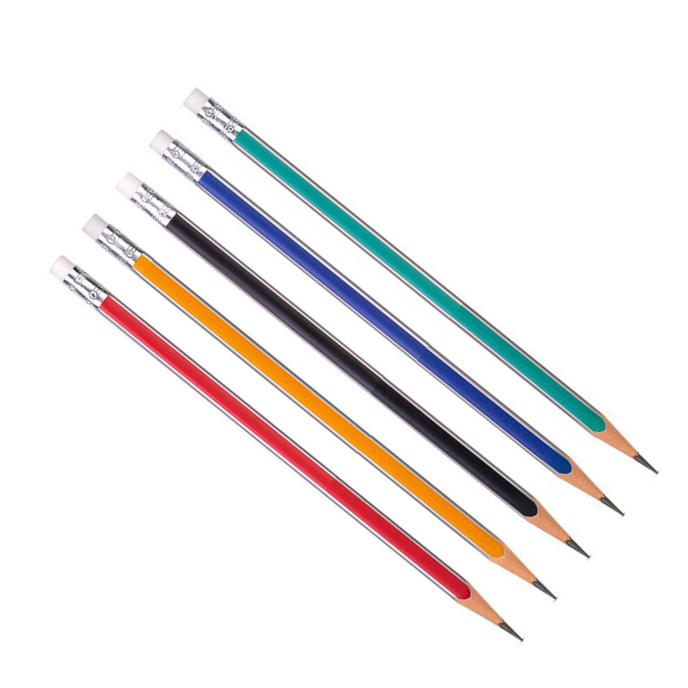 Triangular 2B Pencil with Eraser, Portable Wooden Graphite Sketching Tool
