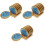 3Sets Runde Blaue Holzuntersetzer Robust Und 4
