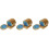 3Sets Runde Blaue Holzuntersetzer Robust Und 5