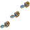 3Sets Runde Blaue Holzuntersetzer Robust Und 6