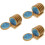 3Sets Runde Blaue Holzuntersetzer Robust Und 7