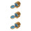 3Sets Runde Blaue Holzuntersetzer Robust Und 9