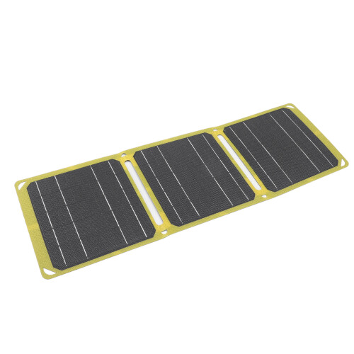 21W Portable Waterproof Solar Panel with Dual USB & Type-C for Camping