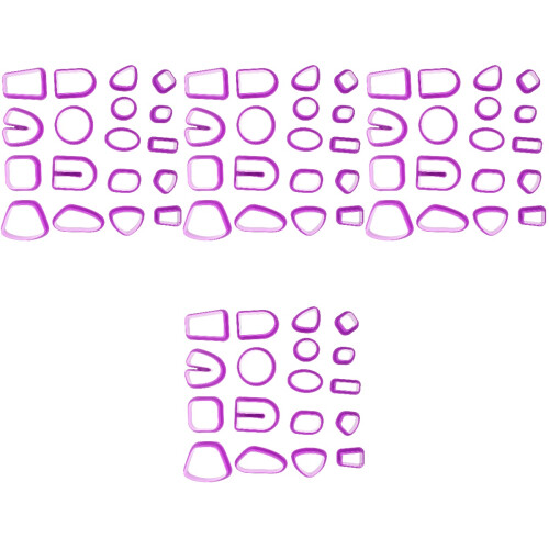 72Pièces Accessoires Violet Pour Découpe Argile DIY 2
