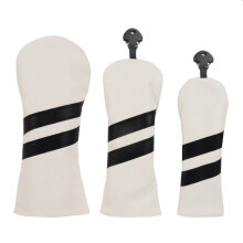 (White, 4pcs*1#+3#+5#+H#) Diagonal Stripe Golf Head Cover For Driver Fairway Wood Hybrid Club 1/3/5/UT Set HOT