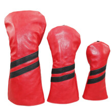 (Red, 3pcs*3#+5#+H#) HOT Diagonal Stripe Golf Head Cover For Driver Fairway Wood Hybrid Club 1/3/5/UT Set
