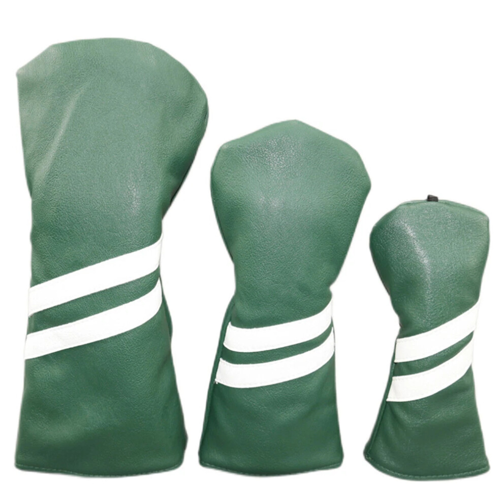 Photos - Golf  Diagonal Stripe  Head Cover For Driver Fairway Wood Hybrid Club 1/3/5/UT Set HOT(Green, 4pcs*1#+3#+H#+H#)