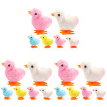 18Pièces Jouets Sauteurs Poussins Jouets À Remontoir Couleurs Variées