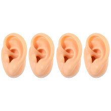4Pièces Modèles Oreilles Faux Silicone Durable Pour Affichage Bijoux