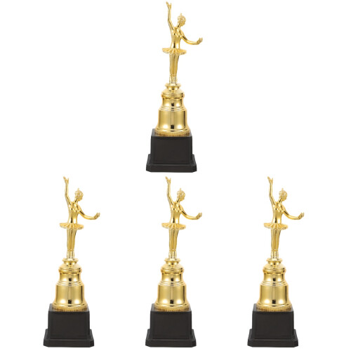 4Pièces Trophées Danse Ballet Dorés Pour Remise