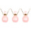 3Pièces Flacon Pendentif En Fluorite Rose, Et 4