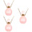 3Pièces Flacon Pendentif En Fluorite Rose, Et 7
