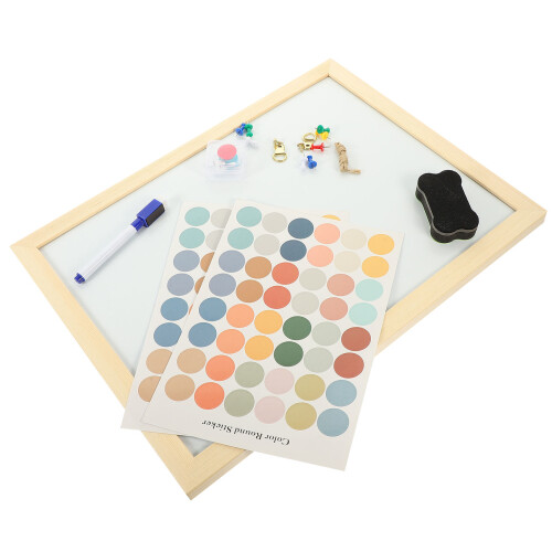 2Sets Creative Double Side Cork White Boards Assorted Color Office Use 2