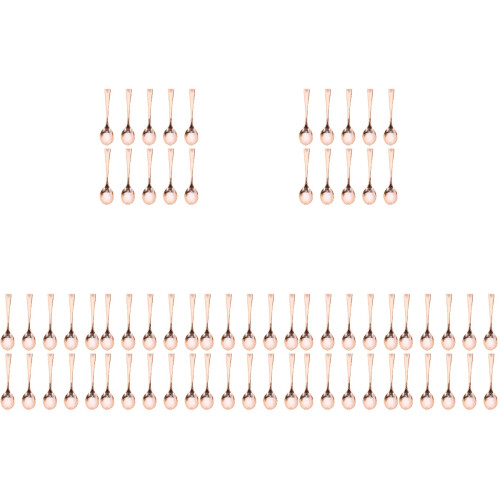 168Pcs Rose Gold Mini Smooth Polished for Appetizers 2