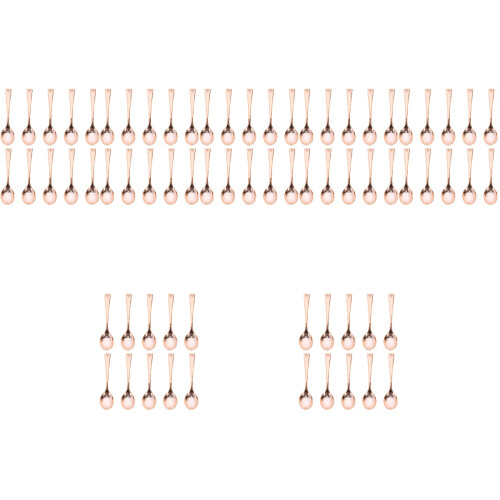 168Pièces Cuillères Mini Jetables Rose Or Parfaites Pour Apéritifs 2