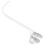 3St Wit Plastic Bedbel Mobiel Arm Met Verstelbare Wieg Houder 3