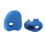 2 Pcs Silicone Violin Viola Bow Grip Corrector Soft Reusable Teaching Aid Blue 6