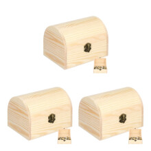 3Pièces Coffres En Bois Khaki Écologique Boîtes Rangement Cadeau