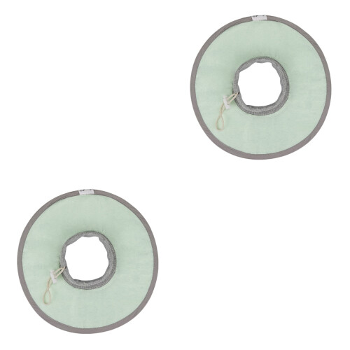 2Pièces Colliers Protection Post- Élégants Pour Chats, Vert 2