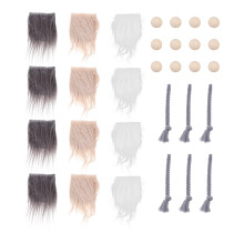 4Sets Zwergenbart Bastelmaterial Grau Kuschelig Und Hautfreundlich