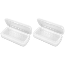 2Pièces Organiseur Transparent En Plastique Plateau Pour Pinces Ongles