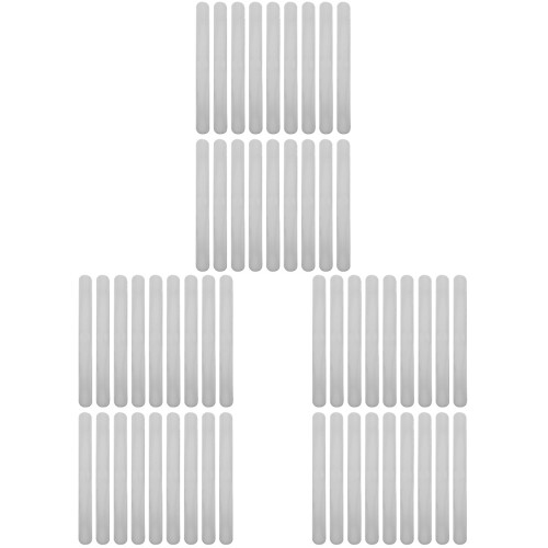 54Pièces Bracelets Blanks Courbés Argentés Idéal Gravure Estampage