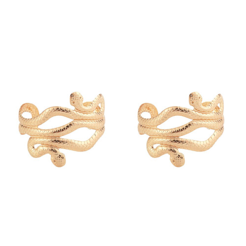 2Stk Extravaganter Metall Armring Damen Armband Punk Robust Gold